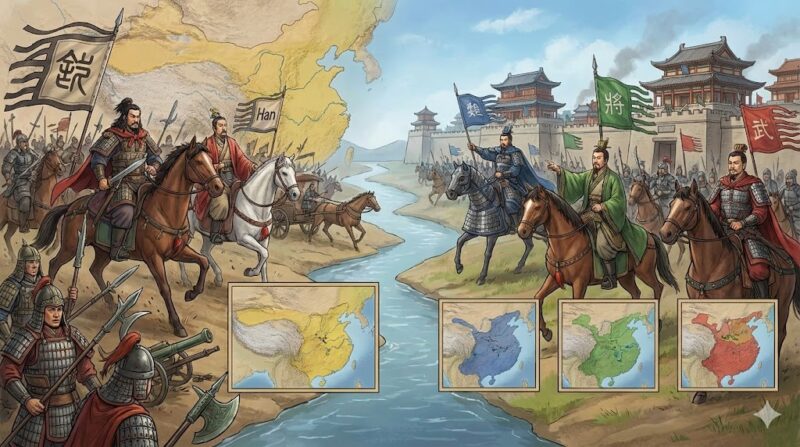 項羽と劉邦と三国志の時系列以外の違いを比較