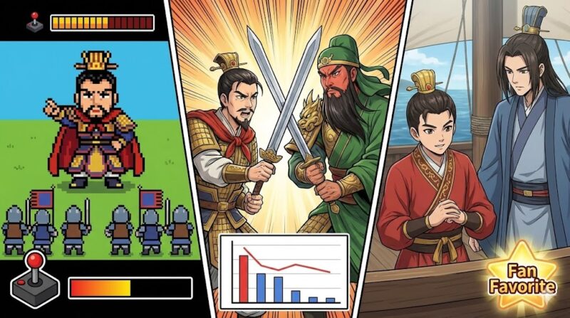 メディア別で人気の三国志における主人公と評価