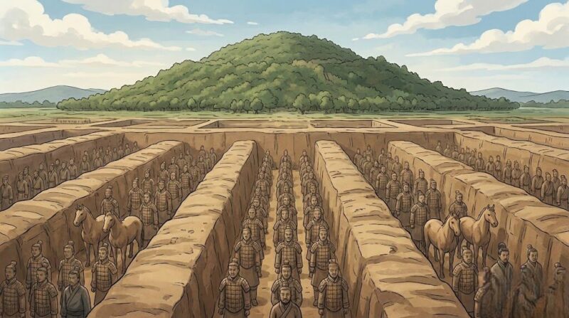 始皇帝の墓で生き埋めは実在した?兵馬俑の正体と側室の悲劇